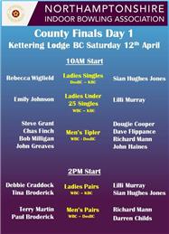 County Competitions Finals Weekend Match Schedule