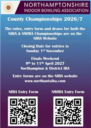 County Championships 2026/27 Entries OPEN